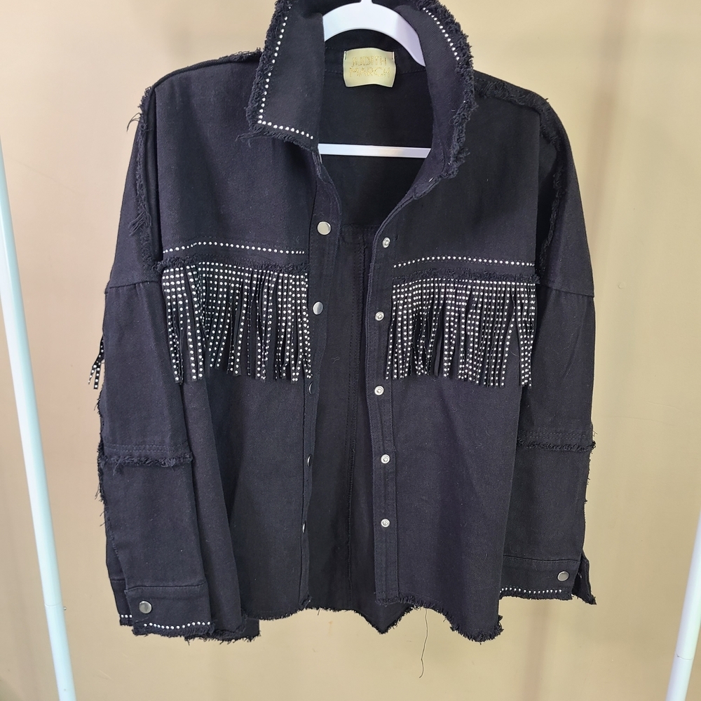 Judith March Black Jacket with silver Accents